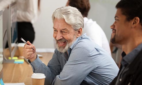 man chatting